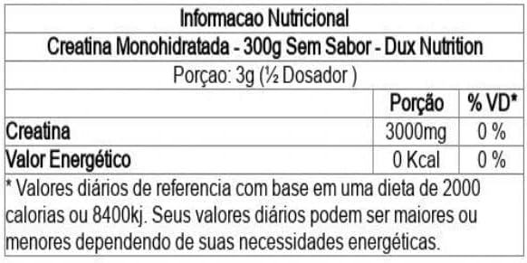 Creatina Monohidratada Sem Sabor - Pote 300g - Suplementação Treino Academia, Ganho Muscular Hipertrofia, Força Energia Resistência, Suplementos Naturais - DUX HUMAN HEALTH - Imagem 3