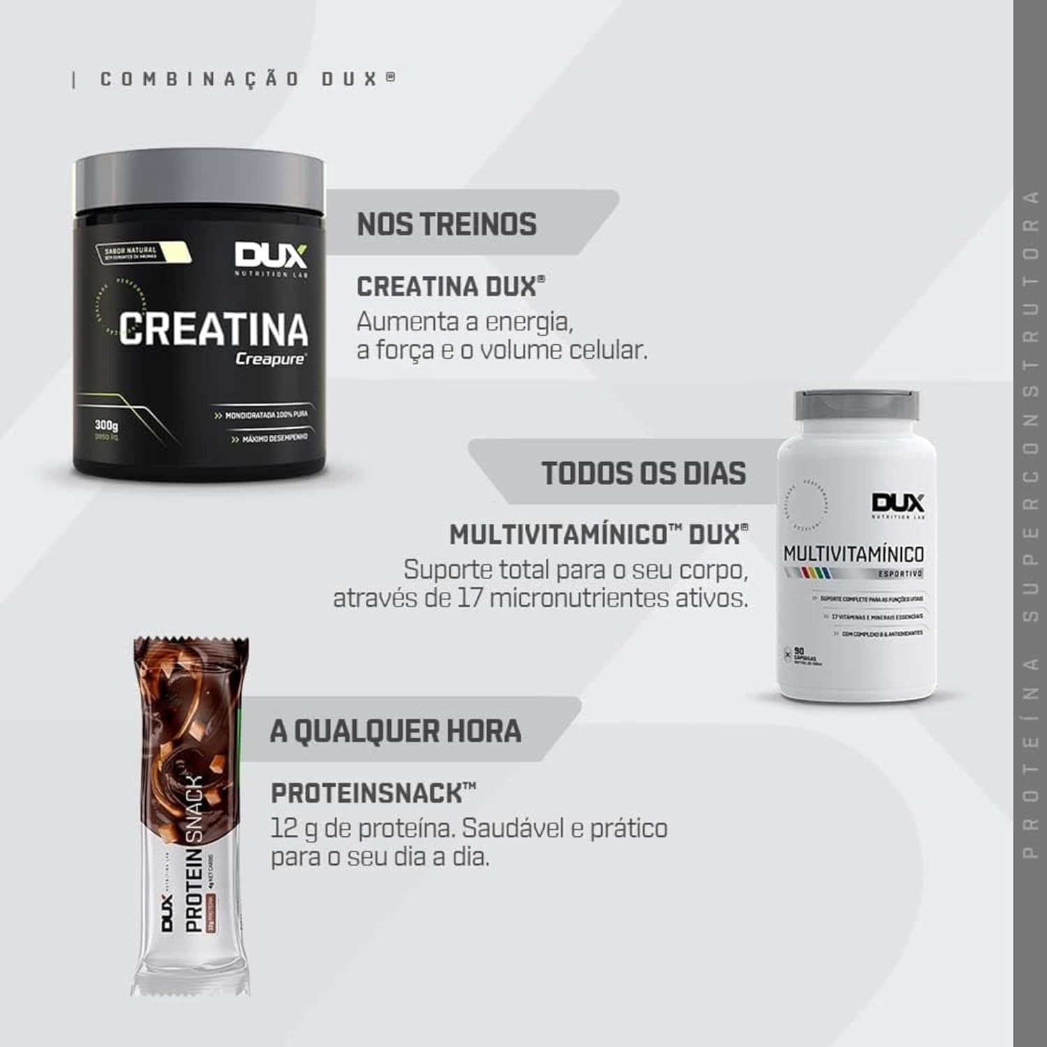 Whey Protein Concentrado Pote (900g), Chocolate Branco, Dux Human Health - Imagem 9