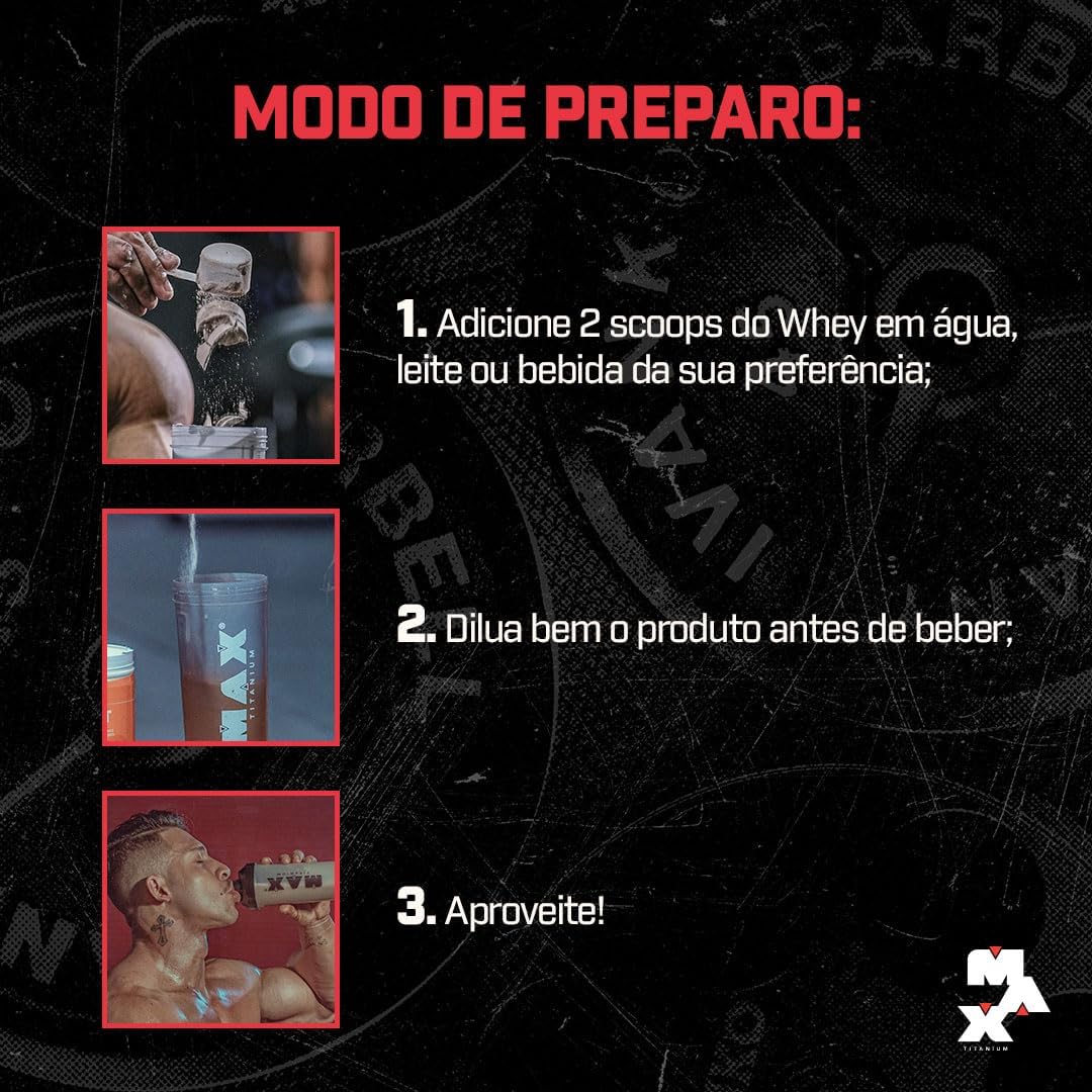 100% Whey Refil (900g) - Chocolate, Max Titanium - Imagem 6